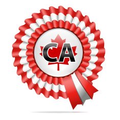 Vector national flag badge CA