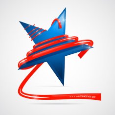 Independence day abstract star N2
