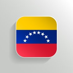 Vector Button - Venezuela Flag Icon