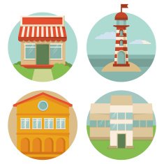 Vector Building Icons N2