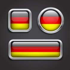 Germany flag glass buttons