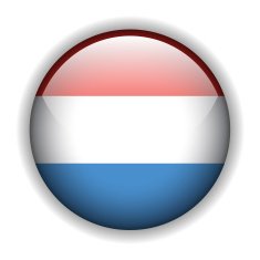 Luxembourg flag button vector