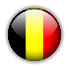 Belgium flag button vector