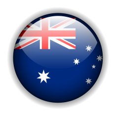 Australia flag button vector