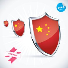 I Love China Flag Illustration