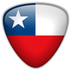 Chile Flag Glossy Button N7
