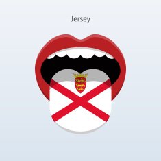 Jersey language Abstract human tongue N2