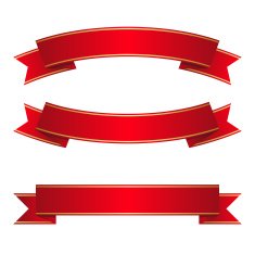 Red gold ribbon collection