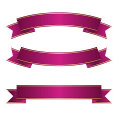 Pink gold ribbon collection