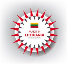 Made in LITHUANIA Lithuanian seal Flag (Vector) N4