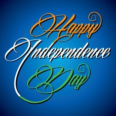 Creative calligraphy of text Happy Independence Day N2
