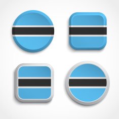 Botswana flag buttons