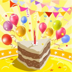 piece of cake and a party atmosphere