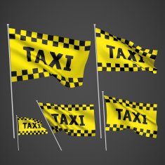 Taxi - yellow vector flags