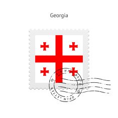 Georgia Flag Postage Stamp