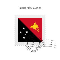 Papua New Guinea Flag Postage Stamp