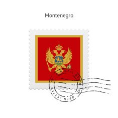 Montenegro Flag Postage Stamp