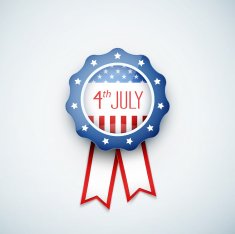 4th of july american independence day badge N2