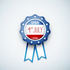 4th of july american independence day badge N3