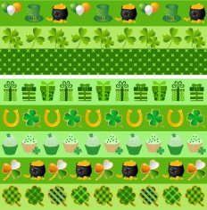 collection of vector st patrick's ornaments