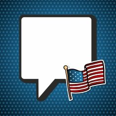 USA elections blank speech bubble