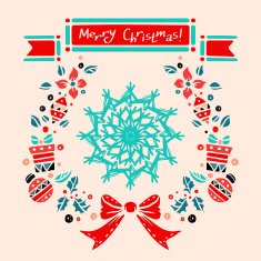 Holiday vintage Christmas card N5