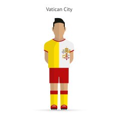 Vatican City football player Soccer uniform