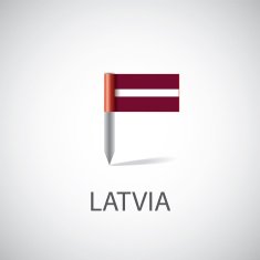 Latvia flag pin N2