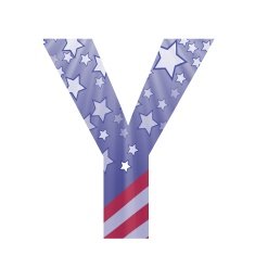 american flag letter Y N2