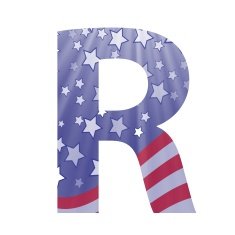 american flag letter R N2