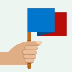 hand holding colorful flag vector illustration