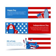 New York USA banner set