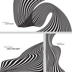 Abstract striped background set N4