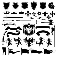 Heraldic set black