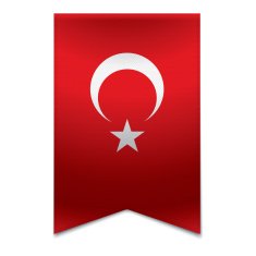 Ribbon banner - turkish flag