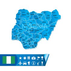 nigeria vector map