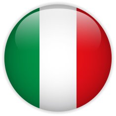 Italy Flag Glossy Button N6