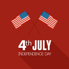 American Independence Day Patriotic background Flat design N6