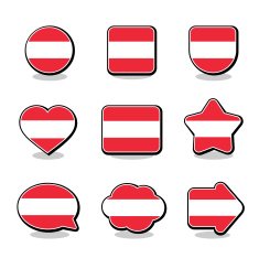AUSTRIA FLAG ICON SET