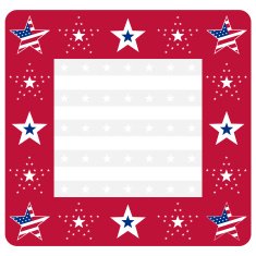 USA Stars and Stripes Frame or Border Design N2