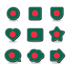 BANGLADESH FLAG ICON SET