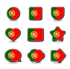 PORTUGAL FLAG ICON SET