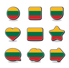 LITHUANIA FLAG ICON SET