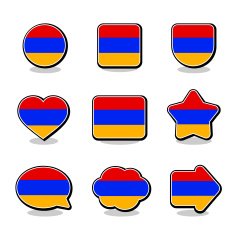 ARMENIA FLAG ICON SET