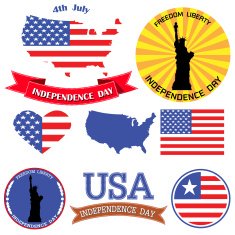 Independence day badge and label N3