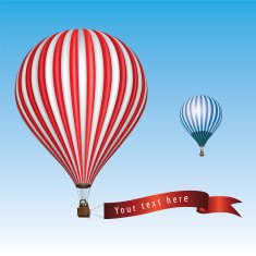 Hot air balloon with message