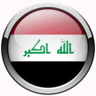 iraq flag gel metal button