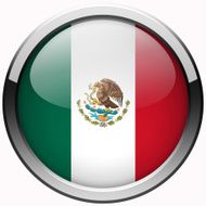 mexico flag gel metal button