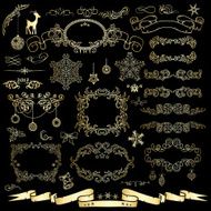 Set of Christmas design elements