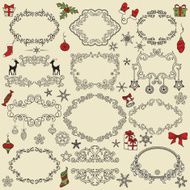 Set of Christmas design elements N2